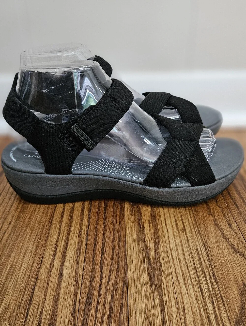 Clarks Cloud Steppers Womens Sandals 8 Textile Washable Beach Comfy Walking